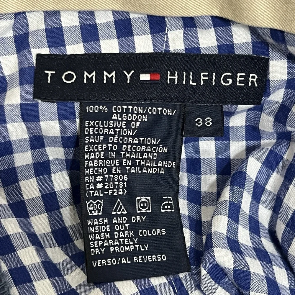 Tommy Hilfiger Flat Front Summer Chino Casual Shorts Faded Ink Blue Men Size 38